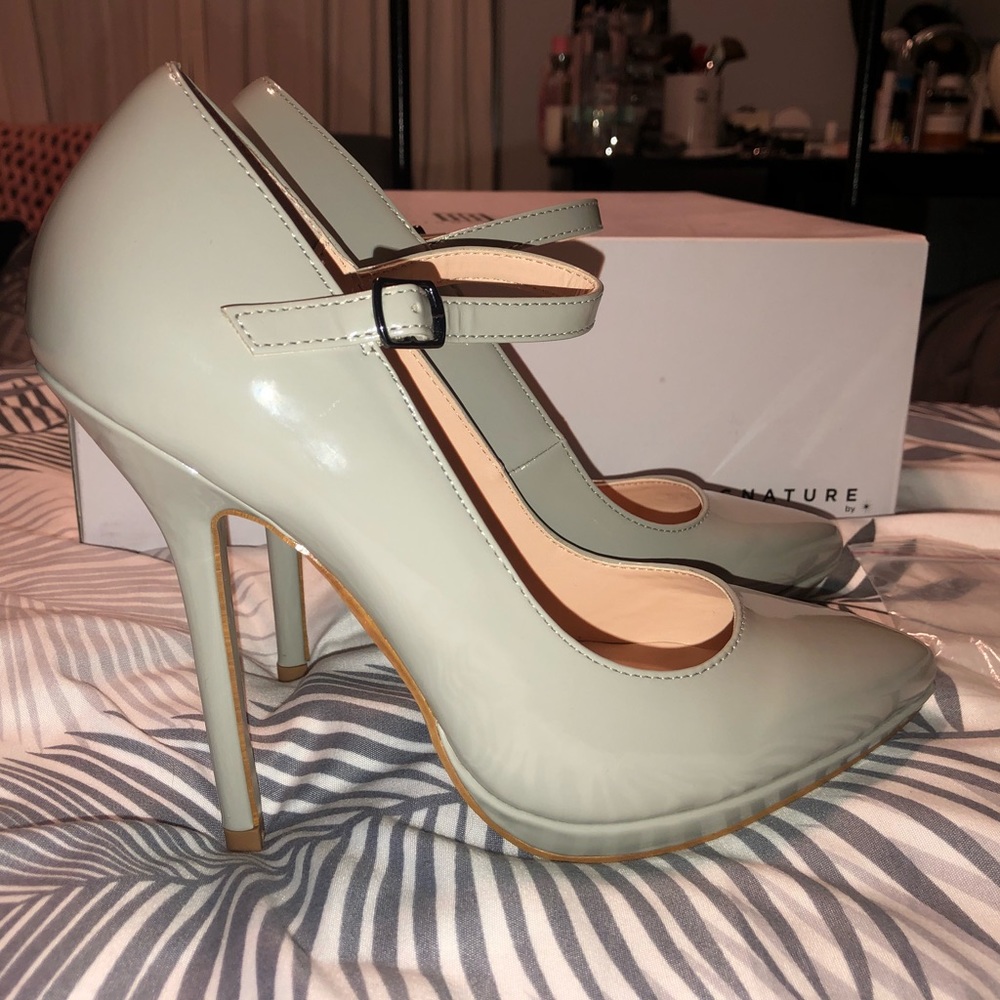 Grey 4 1/2 inch heels